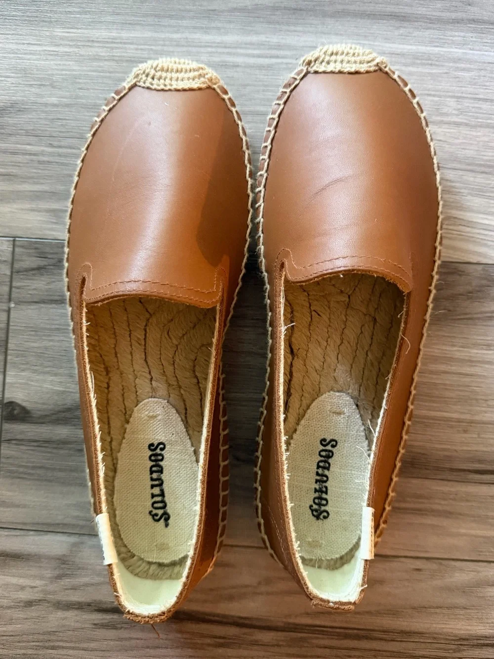 Soludos Tan Espadrille Slip-On Flats